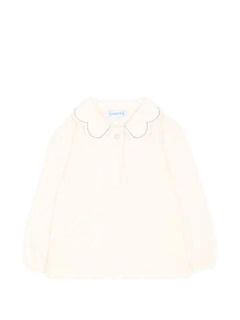 Mayoral scalloped-collar polo shirt