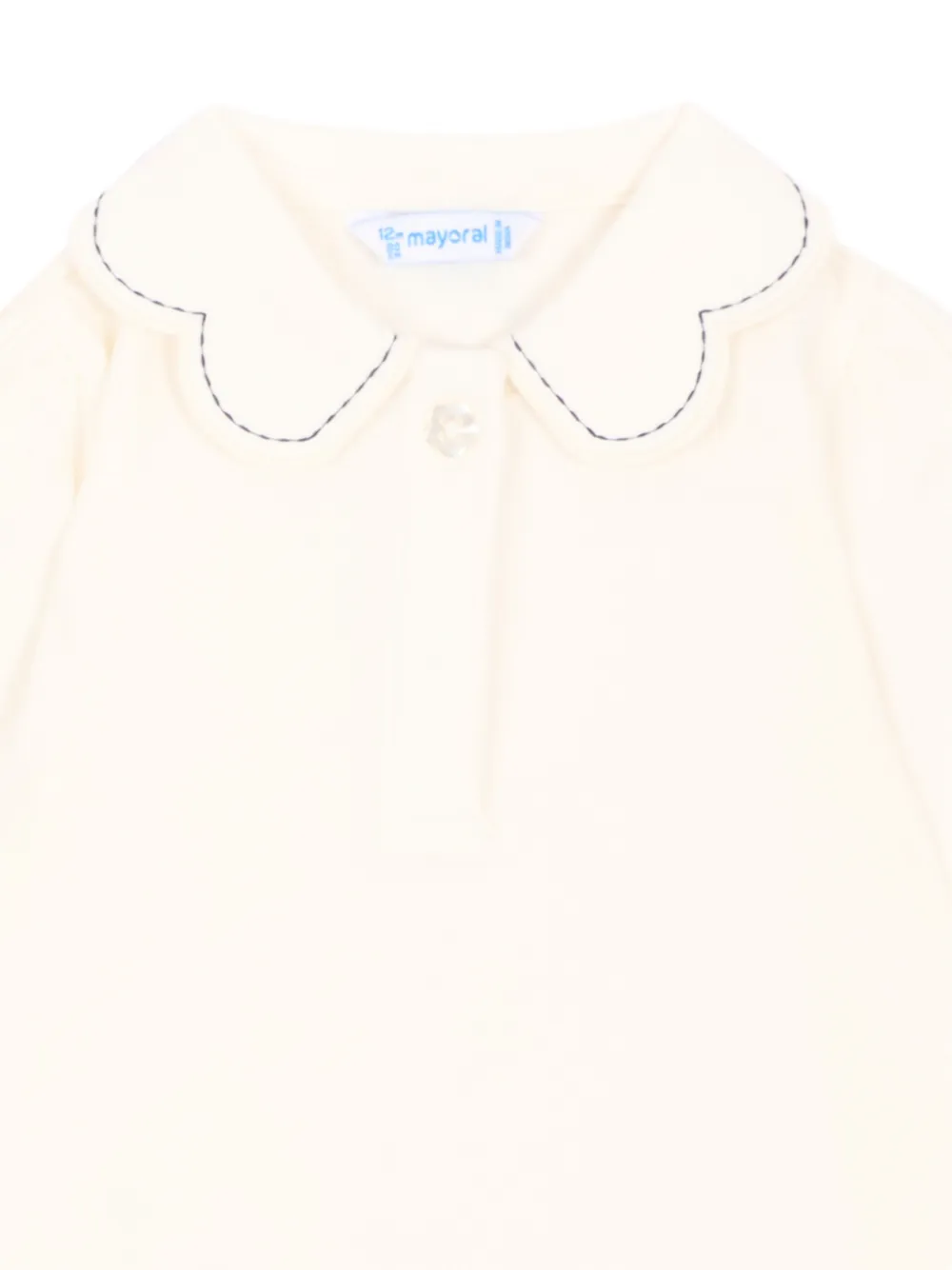 Mayoral Poloshirt met gewelfde kraag Wit