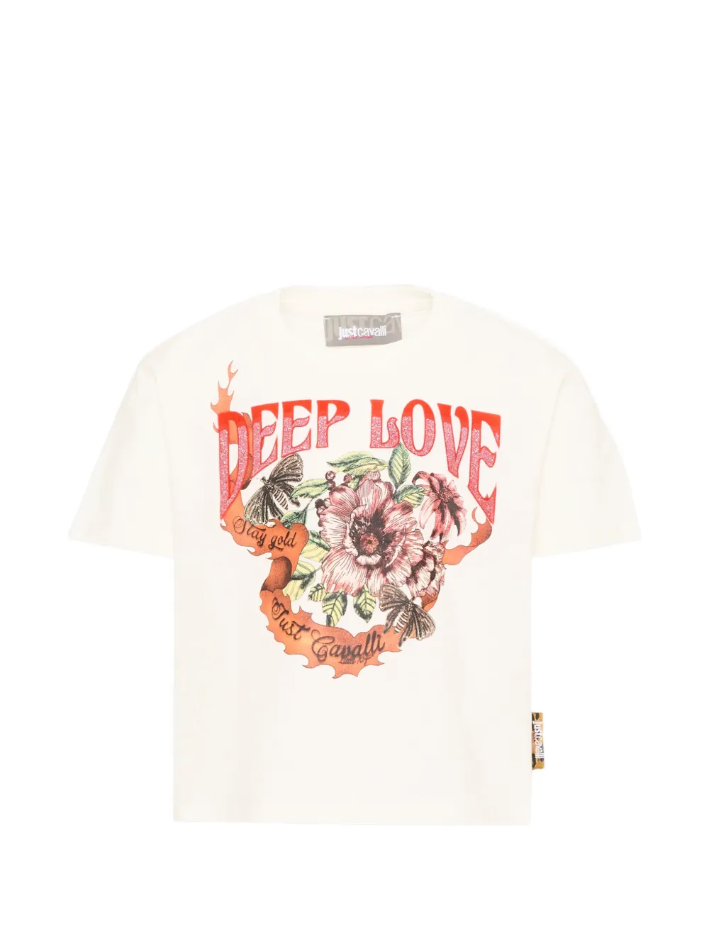 Just Cavalli Kids graphic-print T-shirt - Bianco