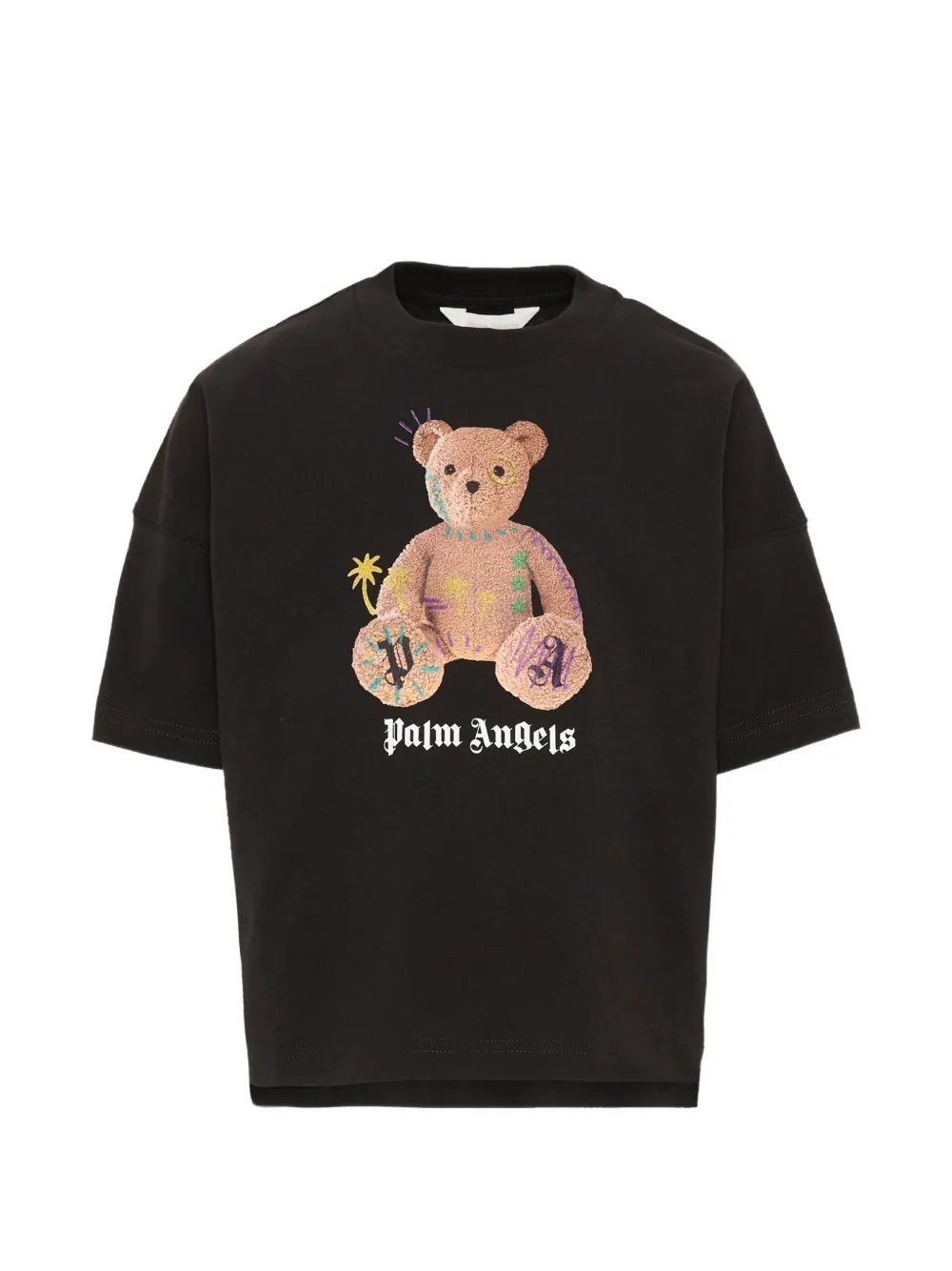 Palm Angels Kids Bear-print T-shirt - Nero
