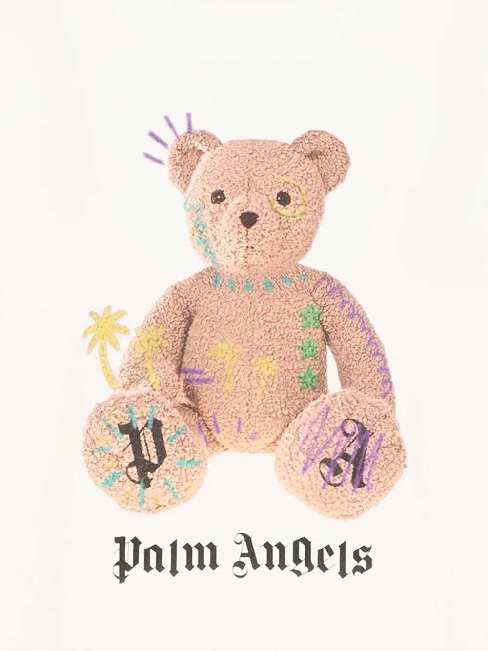 Palm Angels Kids T-shirt met logoprint Wit