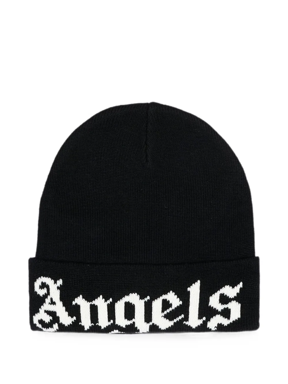 Palm Angels Kids Intarsia muts Zwart