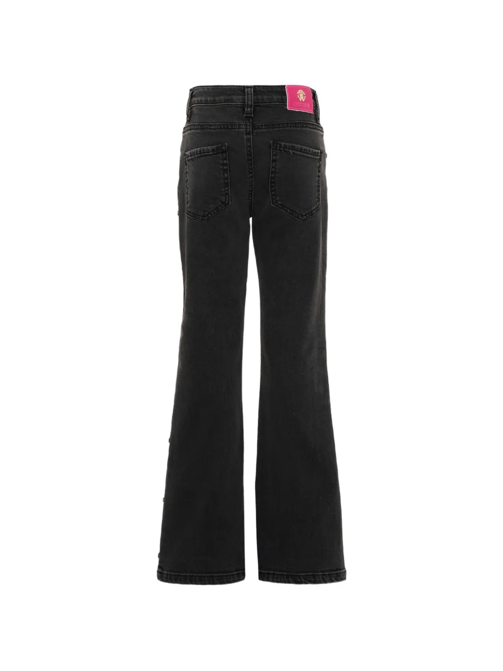 Roberto Cavalli Junior Flared jeans verfraaid met studs Zwart