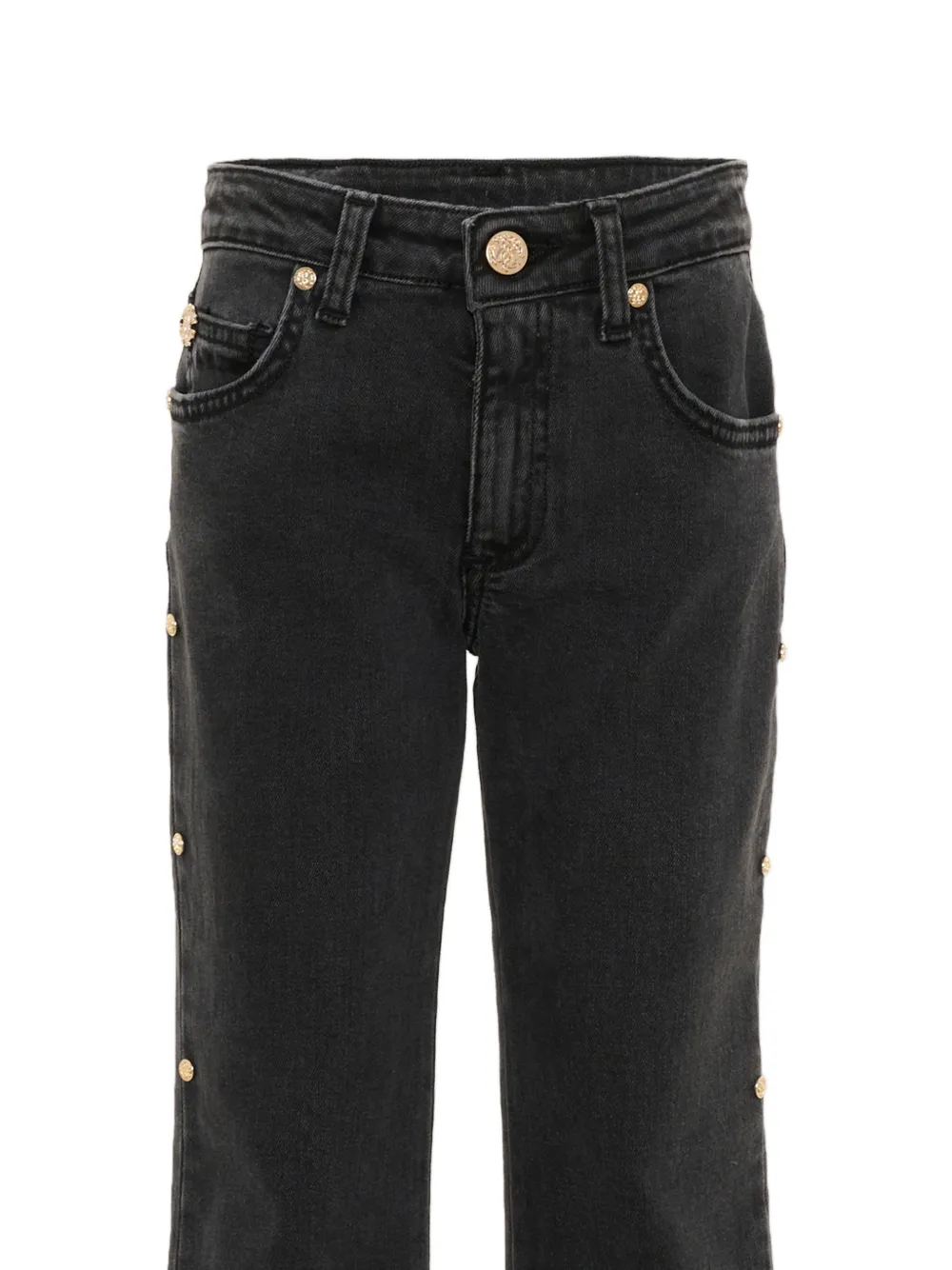 Roberto Cavalli Junior Flared jeans verfraaid met studs Zwart