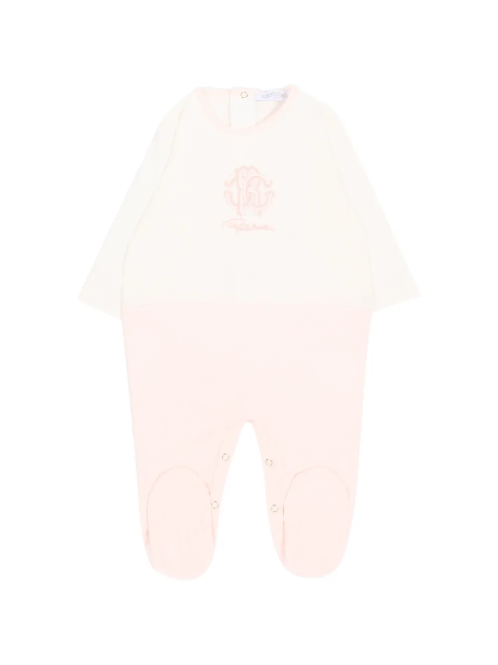 Roberto Cavalli Junior Babypakje met geborduurd logo Roze