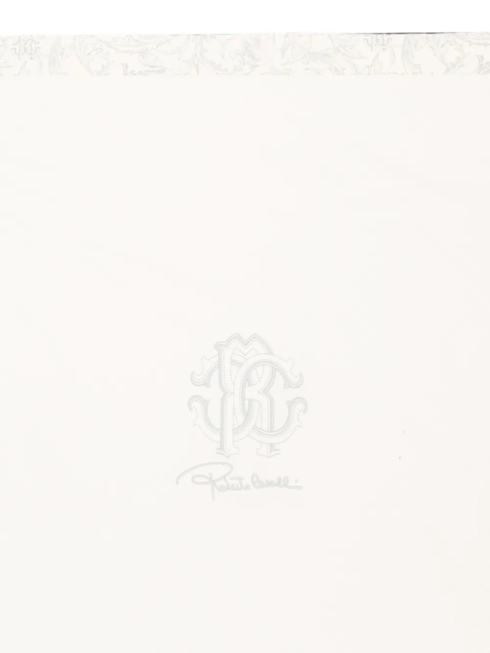 Roberto Cavalli Junior Deken met logo-print en barok-patroon Wit