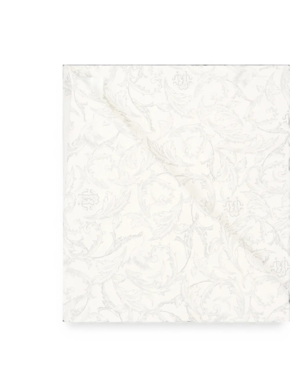 Roberto Cavalli Junior Deken met logo-print en barok-patroon Wit