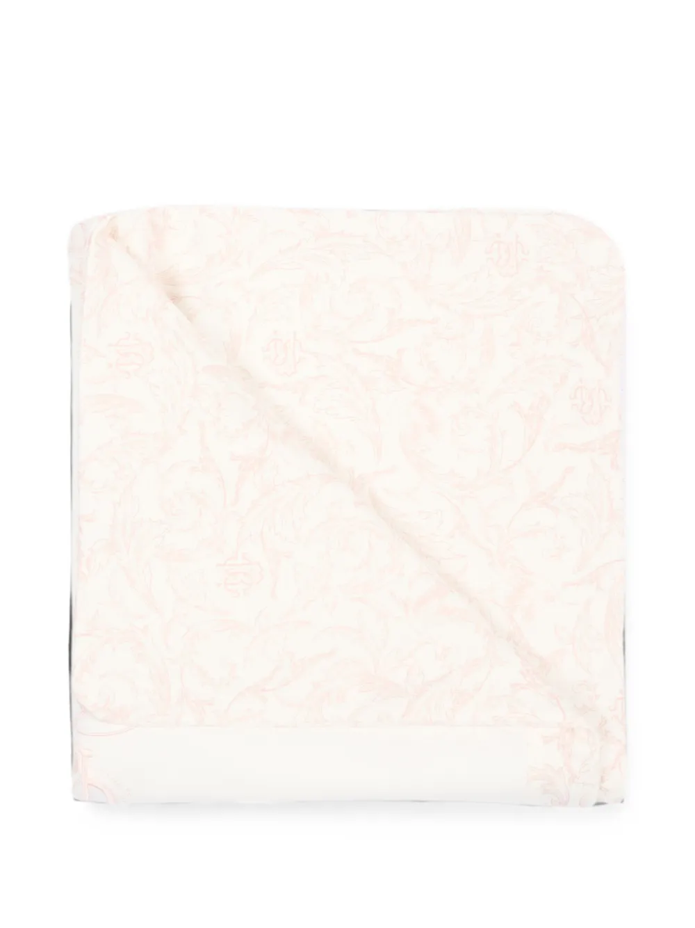 Roberto Cavalli Junior Deken met logo-print en barok-patroon Roze