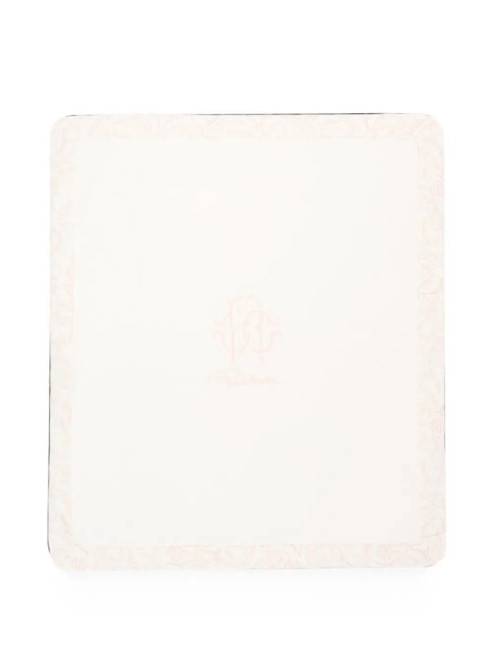 Roberto Cavalli Junior logo-print baroque-pattern blanket - Rosa