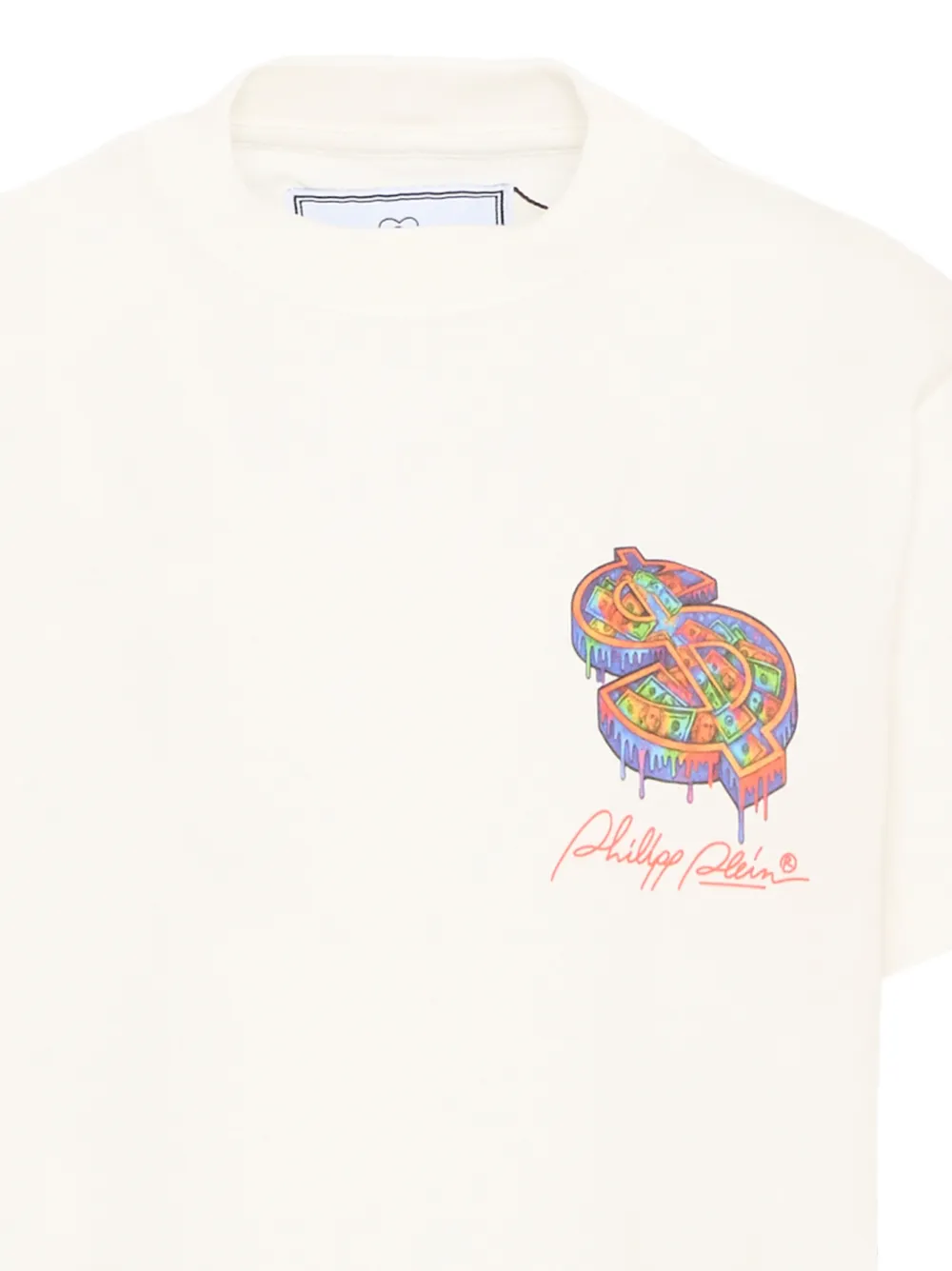 Philipp Plein Junior T-shirt met grafische print Wit