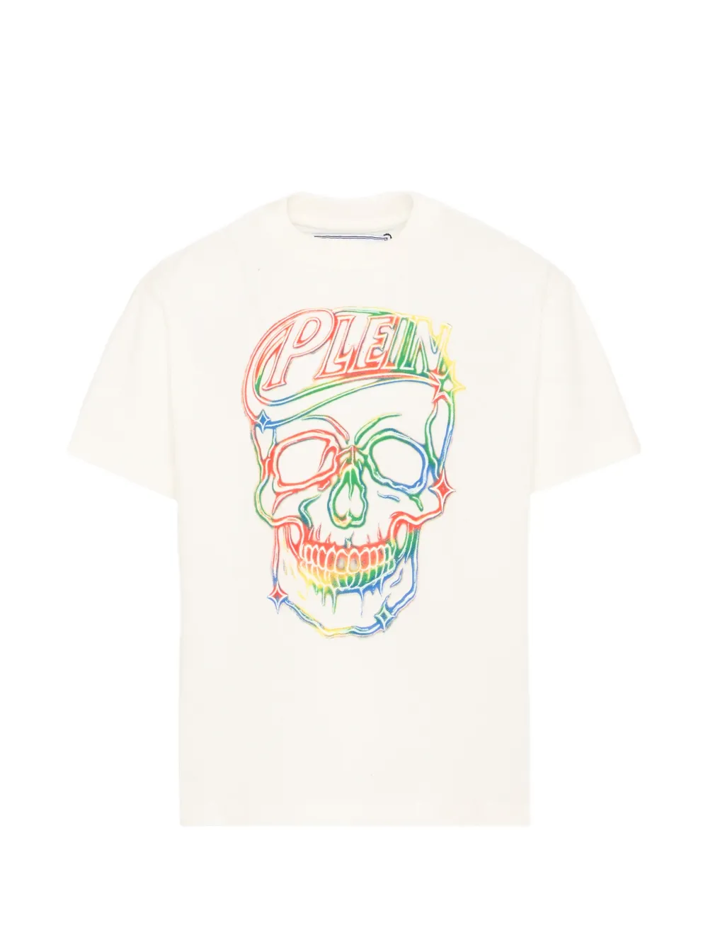 Philipp Plein Junior skull-print T-shirt - Bianco