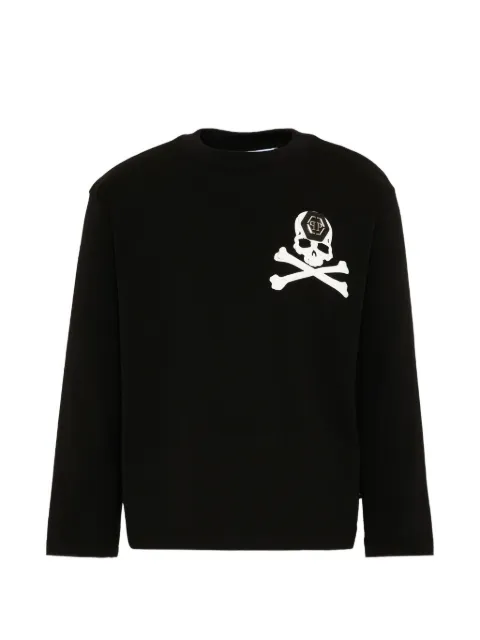 Philipp Plein Junior skull-print long-sleeved T-shirt