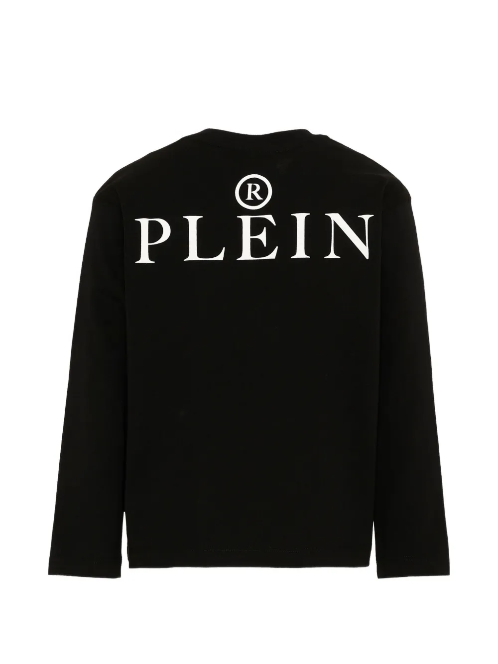 Philipp Plein Junior skull-print long-sleeved T-shirt Zwart