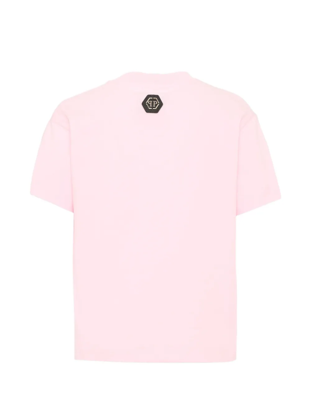 Philipp Plein Junior T-shirt met logo van stras Roze