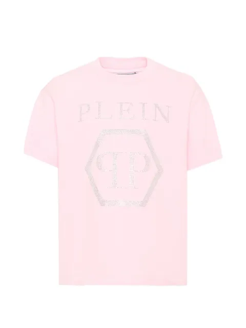 Philipp Plein Junior rhinestone-logo T-shirt