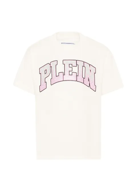 Philipp Plein Junior crystal-embellished logo-print T-shirt