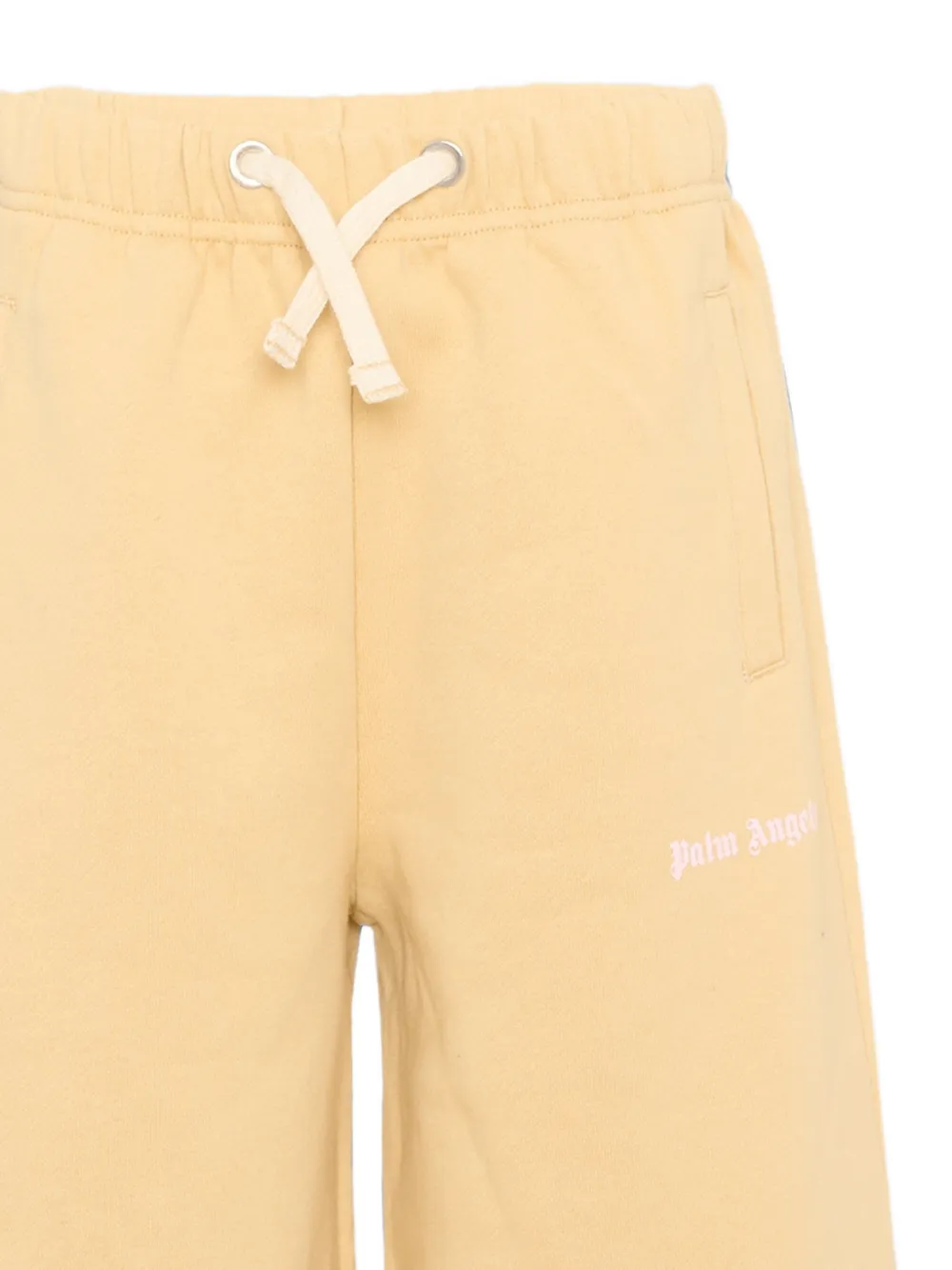 Palm Angels Kids Trainingsbroek met logoprint en trekkoord Beige