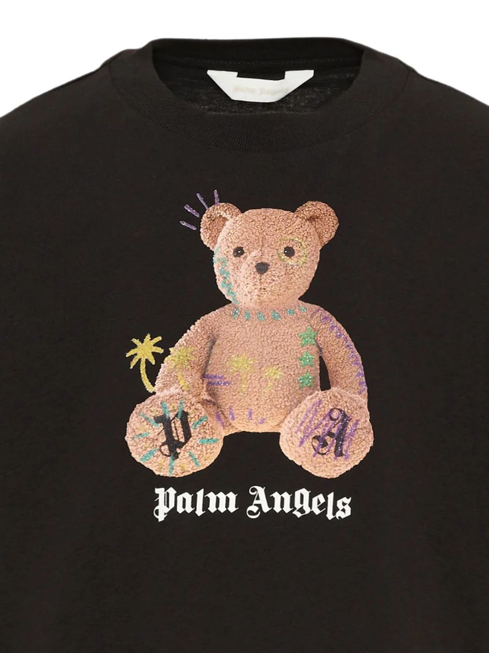 Palm Angels Kids T-shirt met beerprint en logoprint Zwart