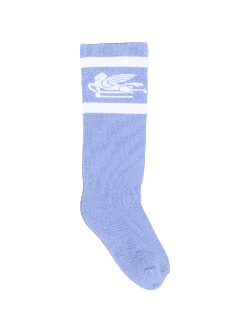 ETRO KIDS Pegasus-motif striped socks - Blu