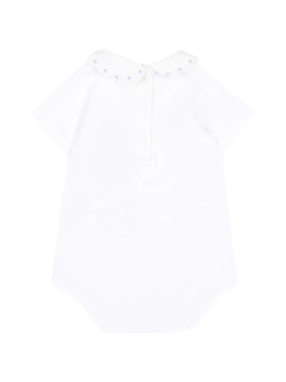 ETRO KIDS Romper met Peter Pan-kraag en logoprint Wit