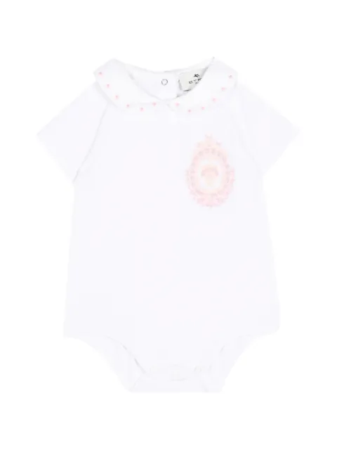 ETRO KIDS embroidered Peter Pan collar body