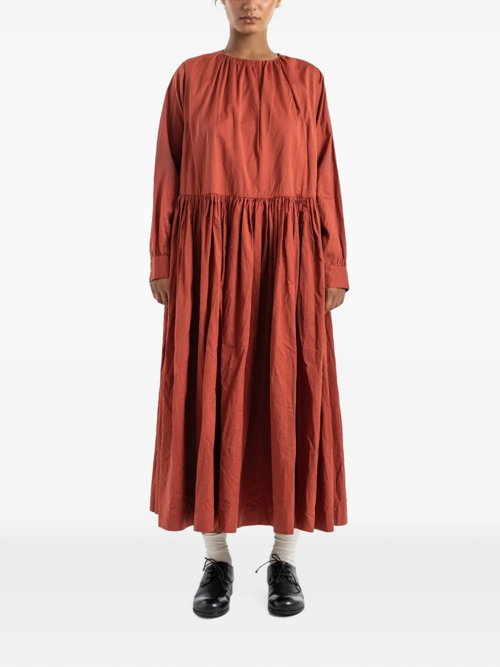 Casey Casey Pomme Rouche midi dress
