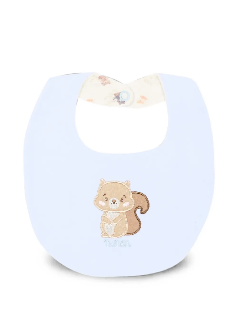 NANAN reversible squirrel-motif bibs - Blau