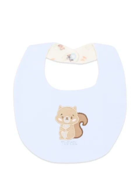 NANAN reversible squirrel-motif bibs