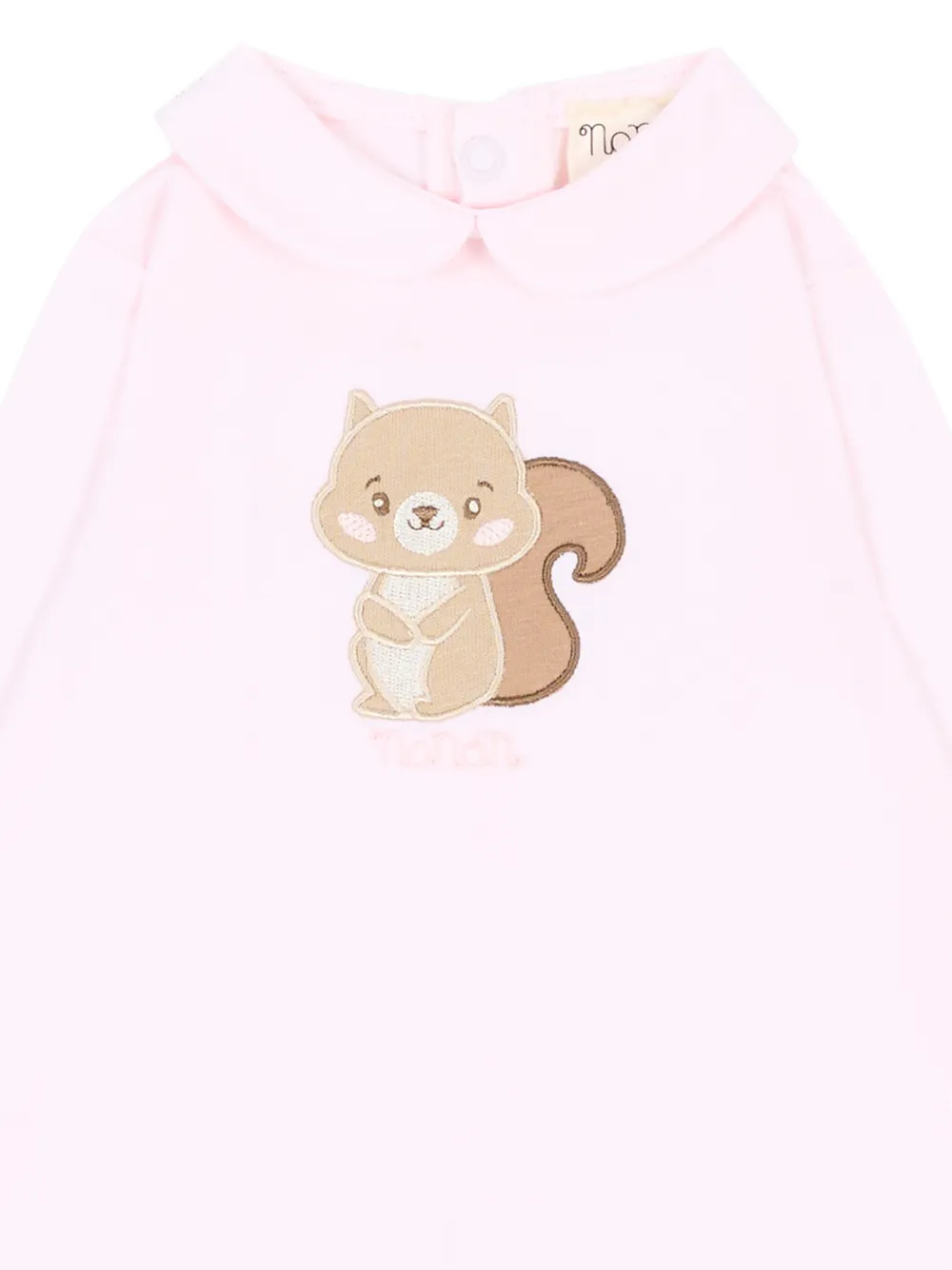 NANAN Pyjama met Peter Pan-kraag en eekhoornpatch Roze