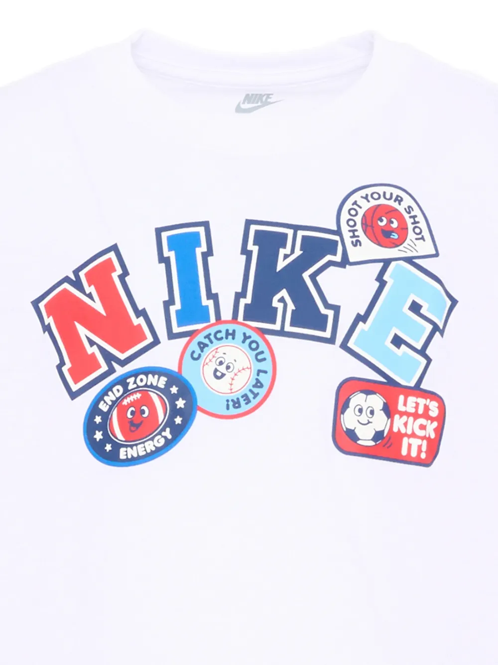 Nike Kids T-shirt met lange mouwen en logo-print Wit
