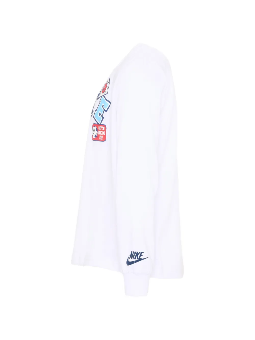 Nike Kids T-shirt met lange mouwen en logo-print Wit