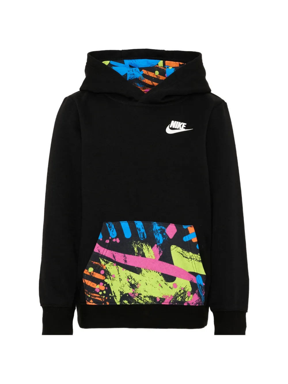 Nike Kids logo-print pouch-pocket hoodie - Schwarz