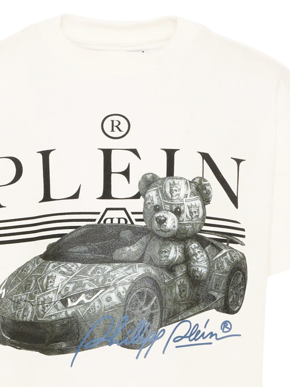 Philipp Plein Junior T-shirt met grafische print Wit