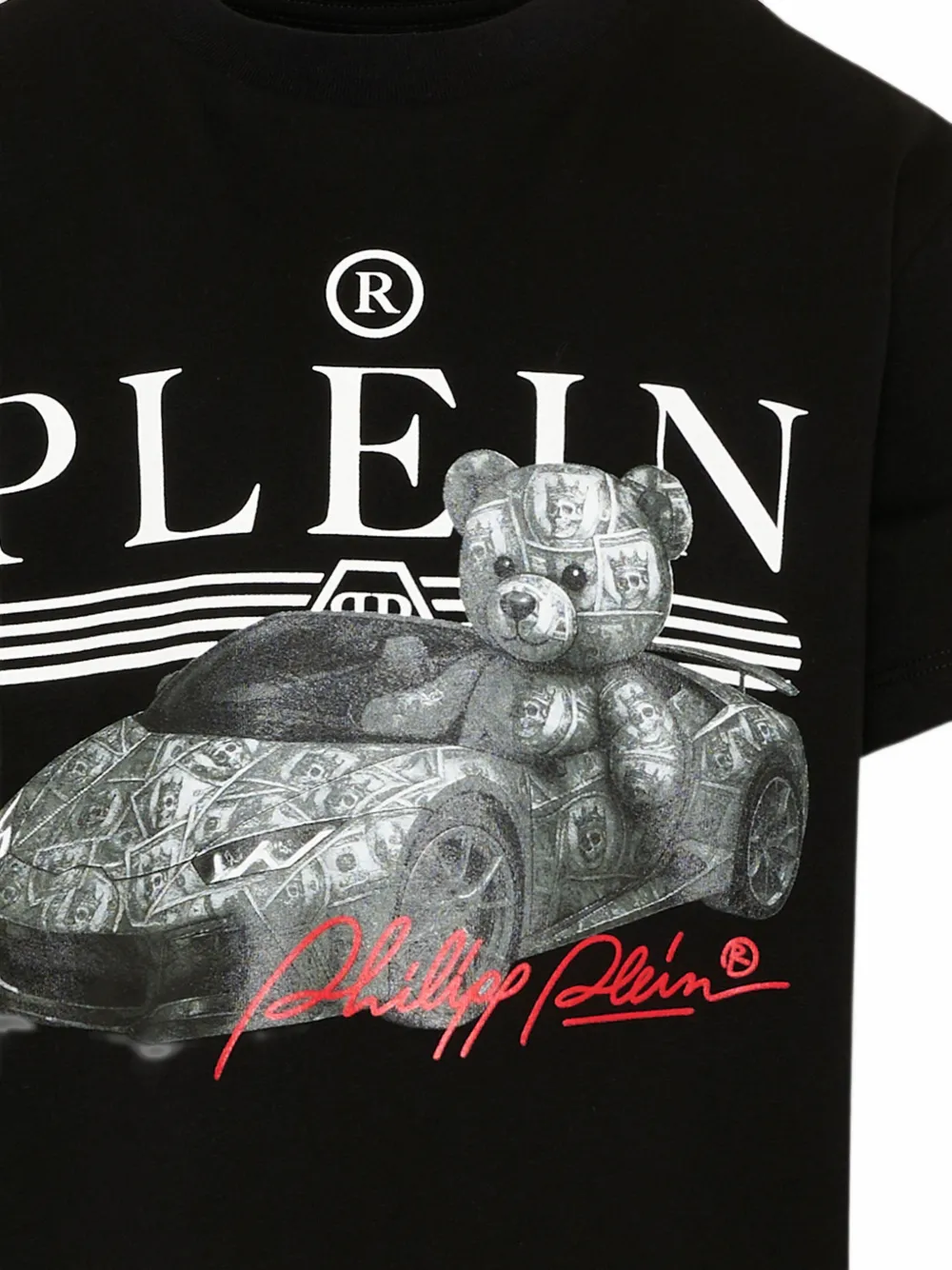 Philipp Plein Junior T-shirt met grafische print Zwart