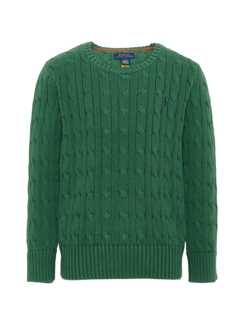 POLO RALPH LAUREN KIDS cable-knit cotton jumper - Verde