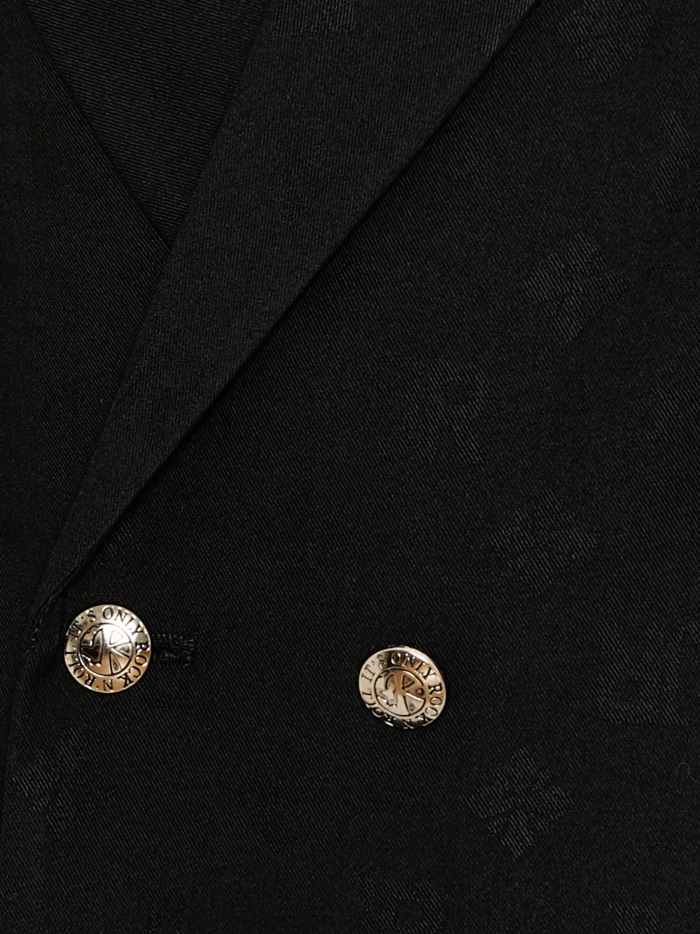 John Richmond Junior Blazer met dubbele rij knopen en monogram Zwart
