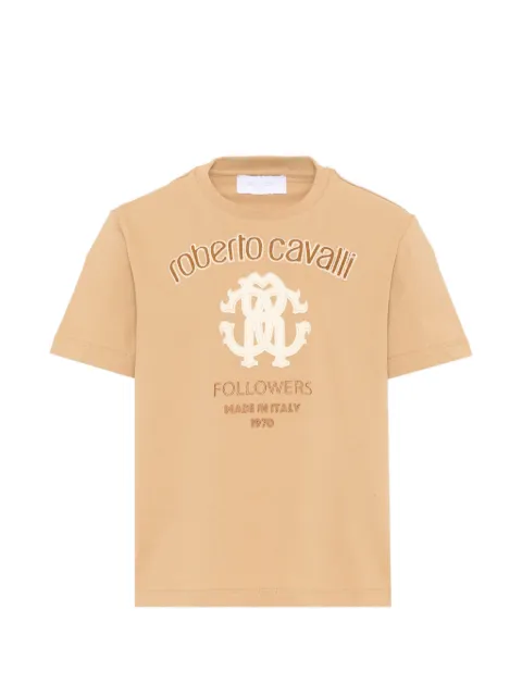 Roberto Cavalli Junior logo-embroidered short-sleeve T-shirt