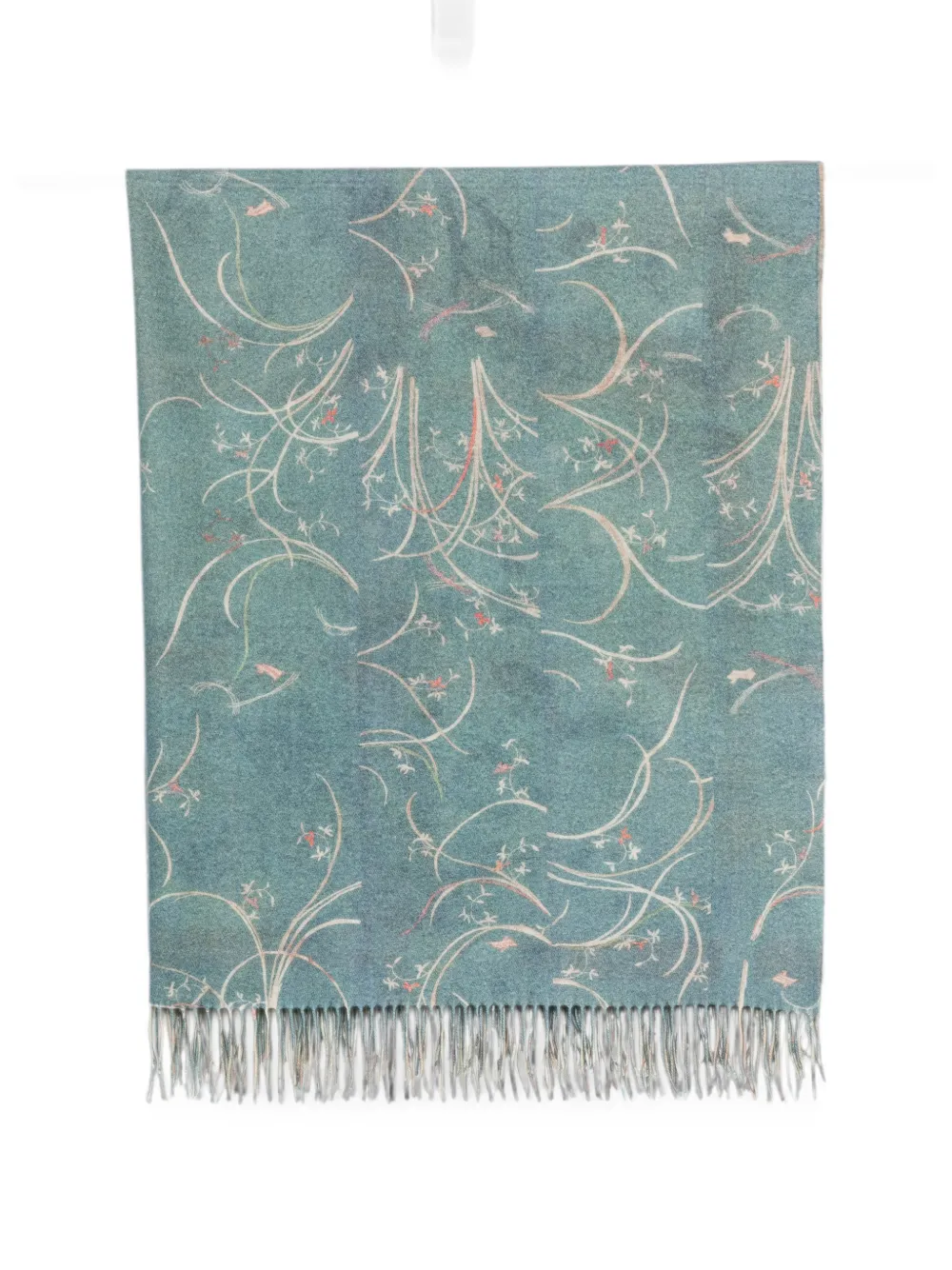 Pierre-Louis Mascia floral-print fringed scarf - Blau