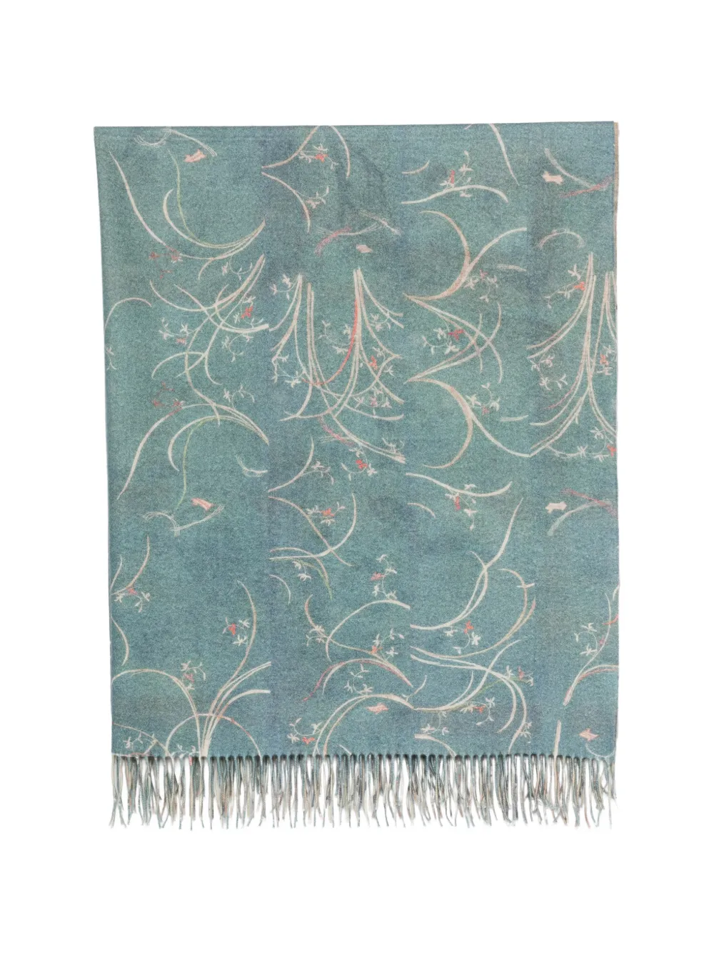 Pierre-Louis Mascia floral-print fringed scarf - Blu