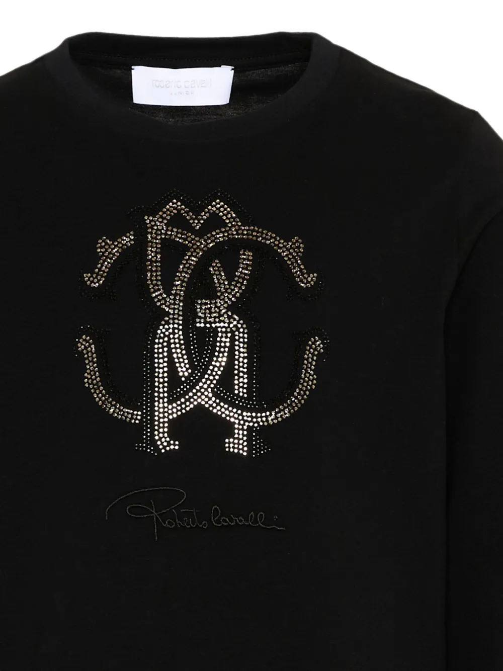 Roberto Cavalli Junior T-shirt met logo Zwart