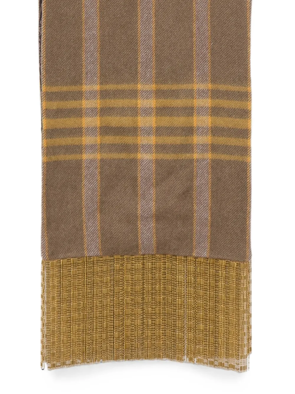 ETRO Geruite sjaal met paisley-print Bruin