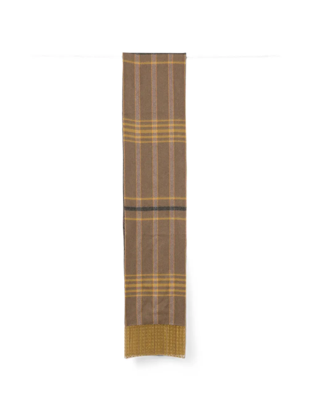 ETRO check paisley-print scarf - Braun