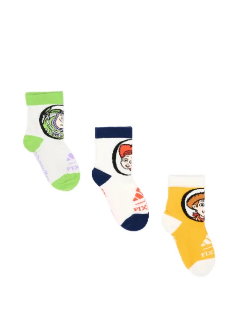 adidas Kids Pixar graphic-print socks (set of three)