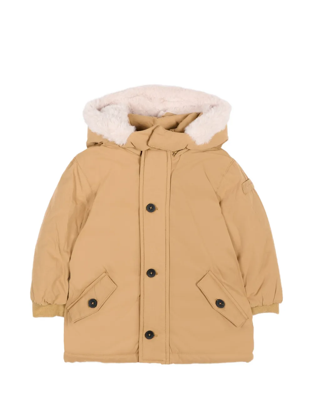 Mayoral faux-fur trim padded jacket - Toni neutri