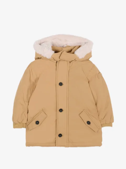 Mayoral faux-fur trim padded jacket