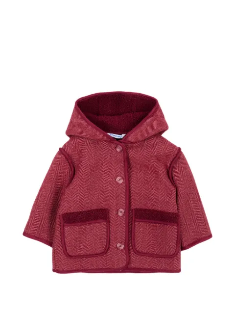 Mayoral herringbone-pattern faux-fur coat