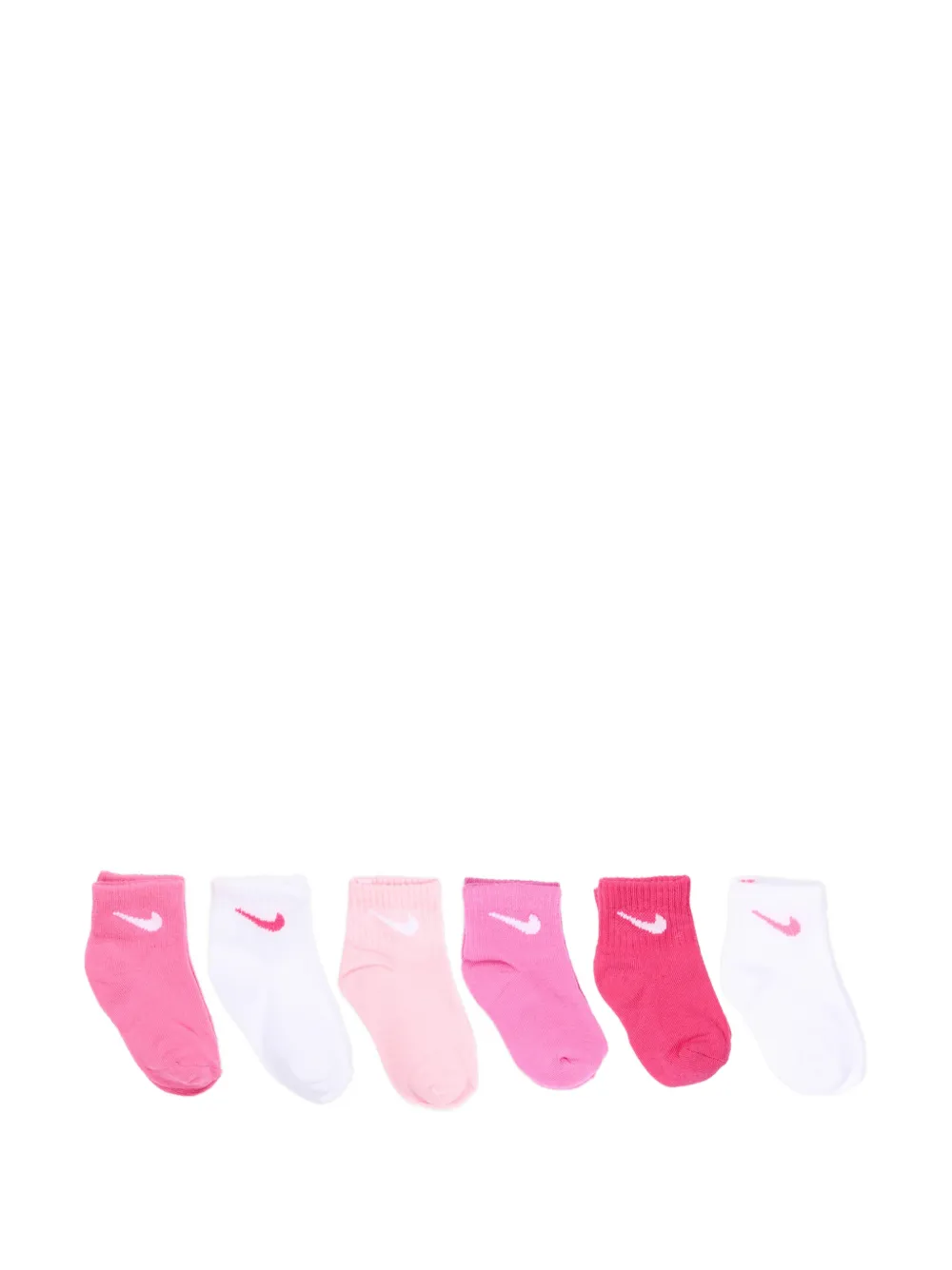 Nike Kids Zes paar Swoosh sokken met logo Roze