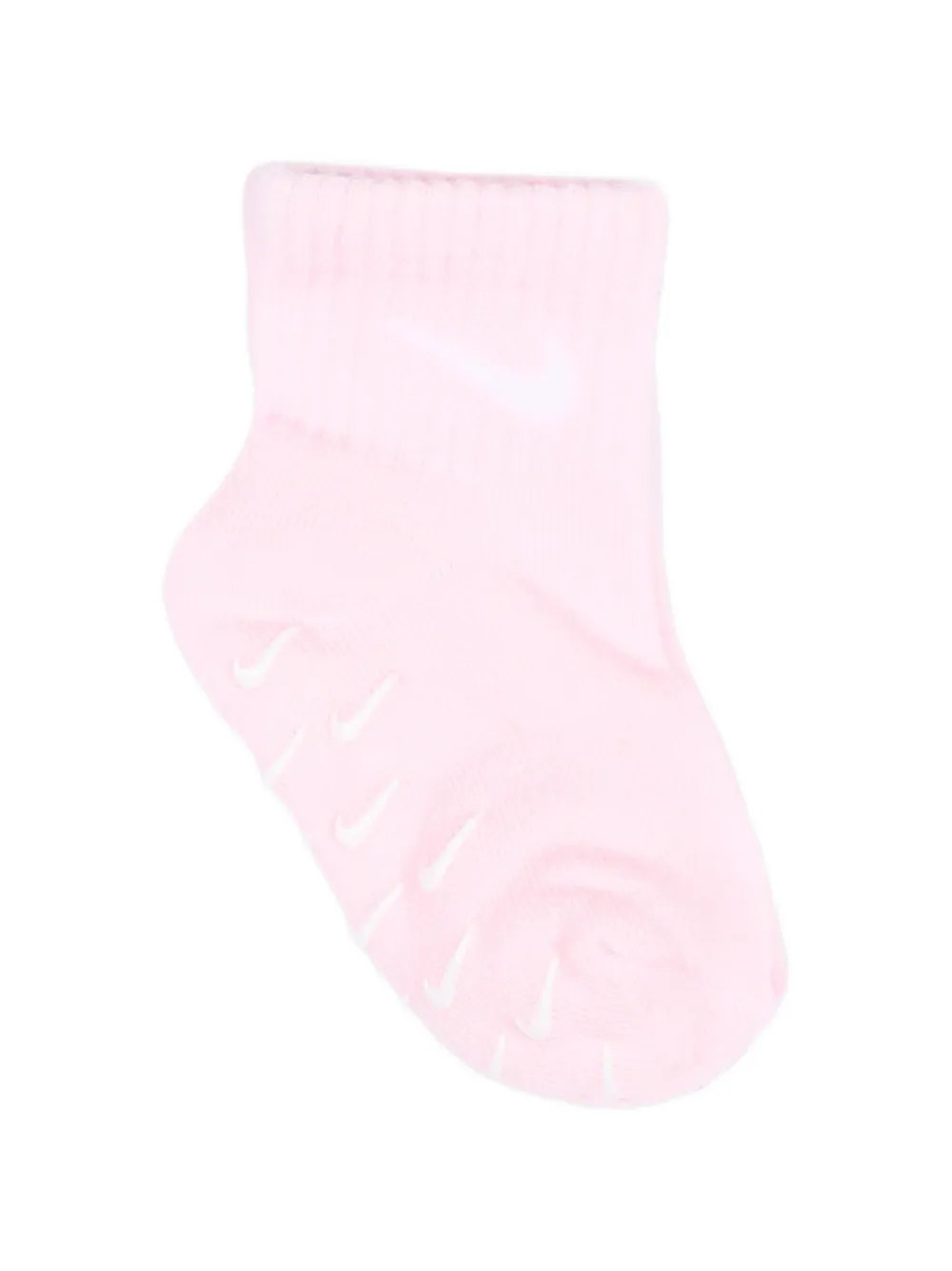 Nike Kids Drie paar Swoosh sokken met logo-print Roze