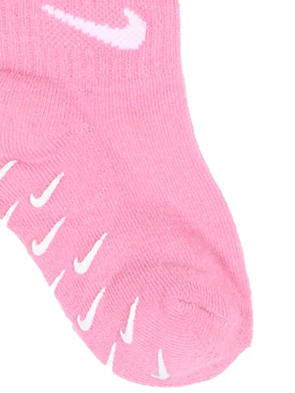 Nike Kids Drie paar Swoosh sokken met logo-print Roze