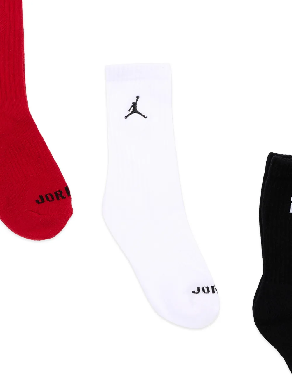 Jordan Kids Drie paar Jumpman sokken met geborduurd logo Rood